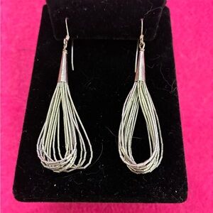 Elegant 925 liquid Silver Drop Earrings